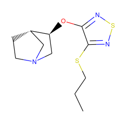 CCCSc1nsnc1O[C@H]1CN2CC[C@H]1C2 ZINC000001895459