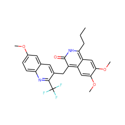 CCCc1[nH]c(=O)c(Cc2cc3cc(OC)ccc3nc2C(F)(F)F)c2cc(OC)c(OC)cc12 ZINC000169703380