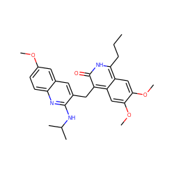 CCCc1[nH]c(=O)c(Cc2cc3cc(OC)ccc3nc2NC(C)C)c2cc(OC)c(OC)cc12 ZINC000201599612