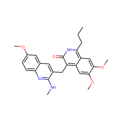 CCCc1[nH]c(=O)c(Cc2cc3cc(OC)ccc3nc2NC)c2cc(OC)c(OC)cc12 ZINC000201595604