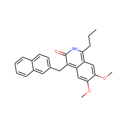 CCCc1[nH]c(=O)c(Cc2ccc3ccccc3c2)c2cc(OC)c(OC)cc12 ZINC000147779703