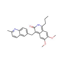 CCCc1[nH]c(=O)c(Cc2ccc3nc(C)ccc3c2)c2cc(OC)c(OC)cc12 ZINC000147696927