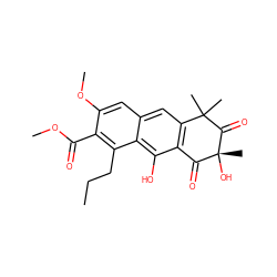 CCCc1c(C(=O)OC)c(OC)cc2cc3c(c(O)c12)C(=O)[C@@](C)(O)C(=O)C3(C)C ZINC000014453168