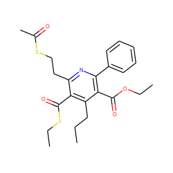 CCCc1c(C(=O)SCC)c(CCSC(C)=O)nc(-c2ccccc2)c1C(=O)OCC ZINC000013672219