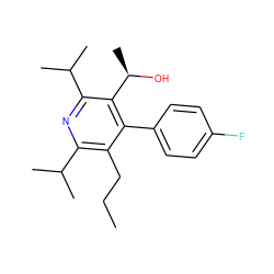 CCCc1c(C(C)C)nc(C(C)C)c([C@@H](C)O)c1-c1ccc(F)cc1 ZINC000013437756