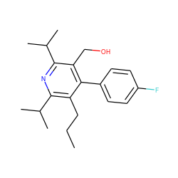 CCCc1c(C(C)C)nc(C(C)C)c(CO)c1-c1ccc(F)cc1 ZINC000013437707