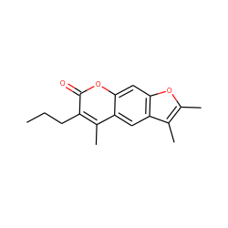 CCCc1c(C)c2cc3c(C)c(C)oc3cc2oc1=O ZINC000000095245