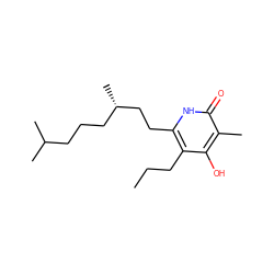 CCCc1c(CC[C@@H](C)CCCC(C)C)[nH]c(=O)c(C)c1O ZINC000029131266