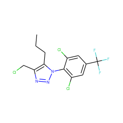 CCCc1c(CCl)nnn1-c1c(Cl)cc(C(F)(F)F)cc1Cl ZINC000028825620