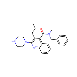 CCCc1c(N2CCN(C)CC2)nc2ccccc2c1C(=O)N(C)Cc1ccccc1 ZINC000013644344