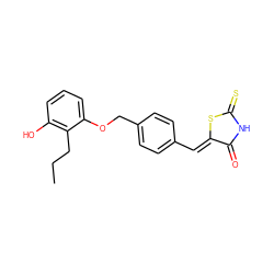 CCCc1c(O)cccc1OCc1ccc(/C=C2\SC(=S)NC2=O)cc1 ZINC000026274229