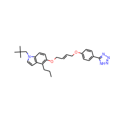 CCCc1c(OC/C=C/COc2ccc(-c3nnn[nH]3)cc2)ccc2c1ccn2CC(C)(C)C ZINC000028459867