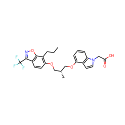 CCCc1c(OC[C@@H](C)COc2cccc3c2ccn3CC(=O)O)ccc2c(C(F)(F)F)noc12 ZINC000013677972