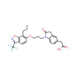 CCCc1c(OCCCN2C(=O)Cc3cc(CC(=O)O)ccc32)ccc2c(C(F)(F)F)noc12 ZINC000035863073