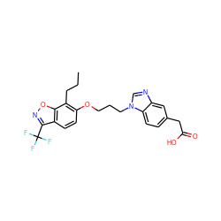 CCCc1c(OCCCn2cnc3cc(CC(=O)O)ccc32)ccc2c(C(F)(F)F)noc12 ZINC000037866923