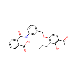 CCCc1c(OCc2cccc(NC(=O)c3ccccc3C(=O)O)c2)ccc(C(C)=O)c1O ZINC000027886388