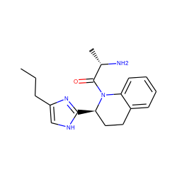 CCCc1c[nH]c([C@@H]2CCc3ccccc3N2C(=O)[C@H](C)N)n1 ZINC000013588029