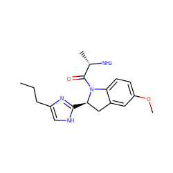 CCCc1c[nH]c([C@@H]2Cc3cc(OC)ccc3N2C(=O)[C@H](C)N)n1 ZINC000027519720