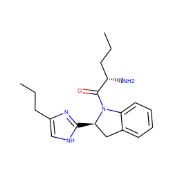 CCCc1c[nH]c([C@@H]2Cc3ccccc3N2C(=O)[C@@H](N)CCC)n1 ZINC000013588003