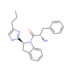 CCCc1c[nH]c([C@@H]2Cc3ccccc3N2C(=O)[C@@H](N)Cc2ccccc2)n1 ZINC000013588005