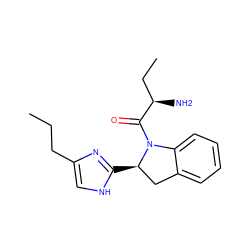 CCCc1c[nH]c([C@@H]2Cc3ccccc3N2C(=O)[C@H](N)CC)n1 ZINC000027520477