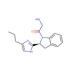 CCCc1c[nH]c([C@@H]2Cc3ccccc3N2C(=O)CN)n1 ZINC000013587999