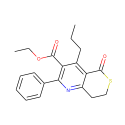 CCCc1c2c(nc(-c3ccccc3)c1C(=O)OCC)CCSC2=O ZINC000013794232