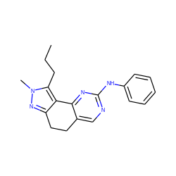 CCCc1c2c(nn1C)CCc1cnc(Nc3ccccc3)nc1-2 ZINC000169702230