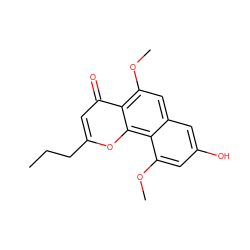 CCCc1cc(=O)c2c(OC)cc3cc(O)cc(OC)c3c2o1 ZINC000053312705