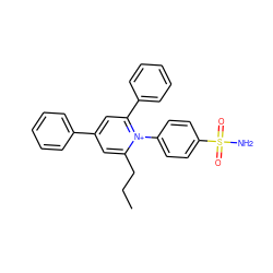 CCCc1cc(-c2ccccc2)cc(-c2ccccc2)[n+]1-c1ccc(S(N)(=O)=O)cc1 ZINC000027997203