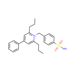 CCCc1cc(-c2ccccc2)cc(CCC)[n+]1Cc1ccc(S(N)(=O)=O)cc1 ZINC000027990561