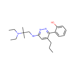 CCCc1cc(NCC(C)(C)N(CC)CC)nnc1-c1ccccc1O ZINC000101239321