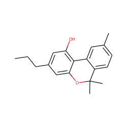 CCCc1cc(O)c2c(c1)OC(C)(C)c1ccc(C)cc1-2 ZINC000013383067