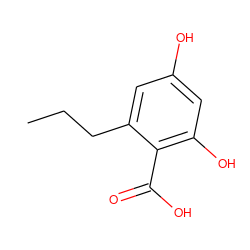 CCCc1cc(O)cc(O)c1C(=O)O ZINC000002037647