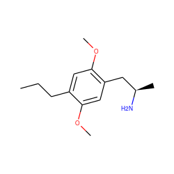 CCCc1cc(OC)c(C[C@@H](C)N)cc1OC ZINC000013450445