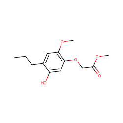 CCCc1cc(OC)c(OCC(=O)OC)cc1O ZINC000049582960