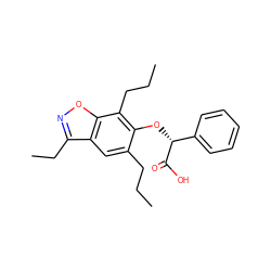 CCCc1cc2c(CC)noc2c(CCC)c1O[C@@H](C(=O)O)c1ccccc1 ZINC000013539294