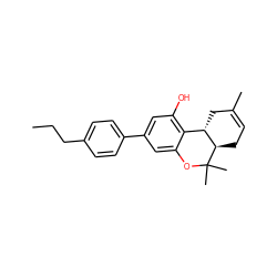 CCCc1ccc(-c2cc(O)c3c(c2)OC(C)(C)[C@@H]2CC=C(C)C[C@@H]32)cc1 ZINC000036294584