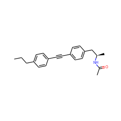 CCCc1ccc(C#Cc2ccc(C[C@@H](C)NC(C)=O)cc2)cc1 ZINC000113410495