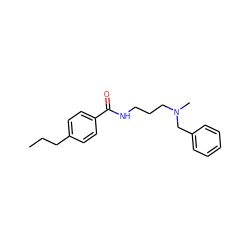 CCCc1ccc(C(=O)NCCCN(C)Cc2ccccc2)cc1 ZINC000060044747