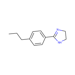 CCCc1ccc(C2=NCCN2)cc1 ZINC000013806047