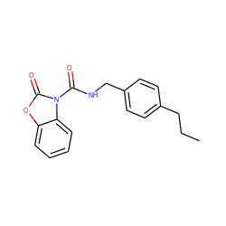 CCCc1ccc(CNC(=O)n2c(=O)oc3ccccc32)cc1 ZINC000653798405