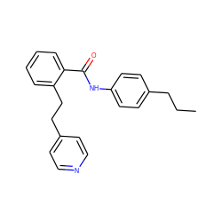 CCCc1ccc(NC(=O)c2ccccc2CCc2ccncc2)cc1 ZINC000000027381