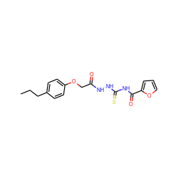 CCCc1ccc(OCC(=O)NNC(=S)NC(=O)c2ccco2)cc1 ZINC000002096260