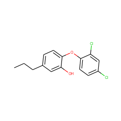 CCCc1ccc(Oc2ccc(Cl)cc2Cl)c(O)c1 ZINC000029061529