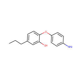 CCCc1ccc(Oc2ccc(N)cc2)c(O)c1 ZINC000064490612