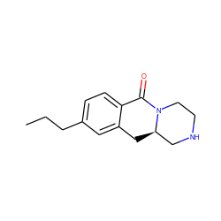 CCCc1ccc2c(c1)C[C@@H]1CNCCN1C2=O ZINC000096908043