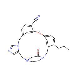 CCCc1ccc2cc1CN1CCN(CC1=O)Cc1cncn1Cc1ccc(C#N)c(c1)O2 ZINC000013589243