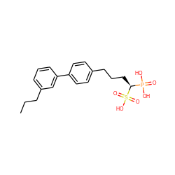 CCCc1cccc(-c2ccc(CCC[C@@H](P(=O)(O)O)S(=O)(=O)O)cc2)c1 ZINC000013746372