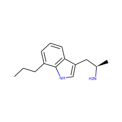 CCCc1cccc2c(C[C@@H](C)N)c[nH]c12 ZINC000026664411